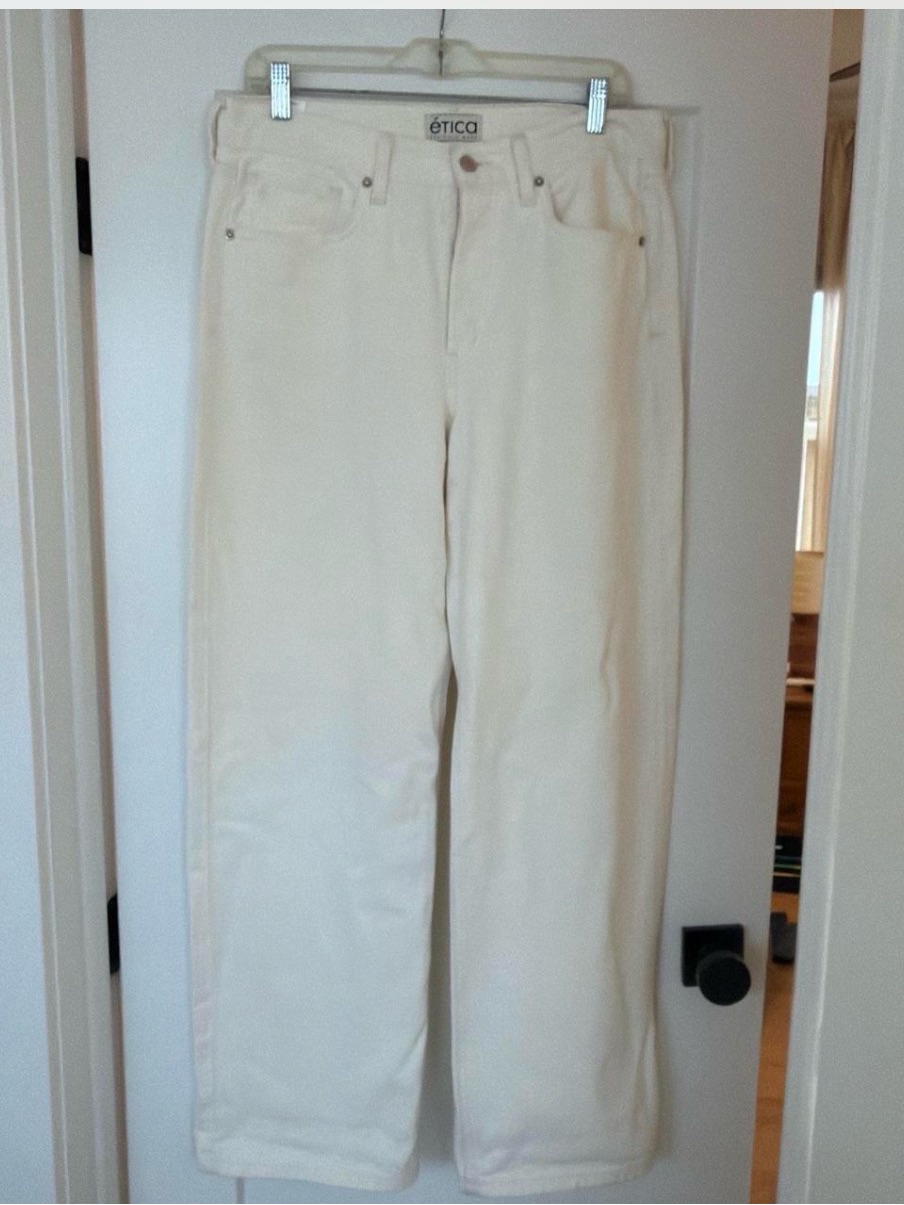 Tica Cream Straight-Leg Jeans